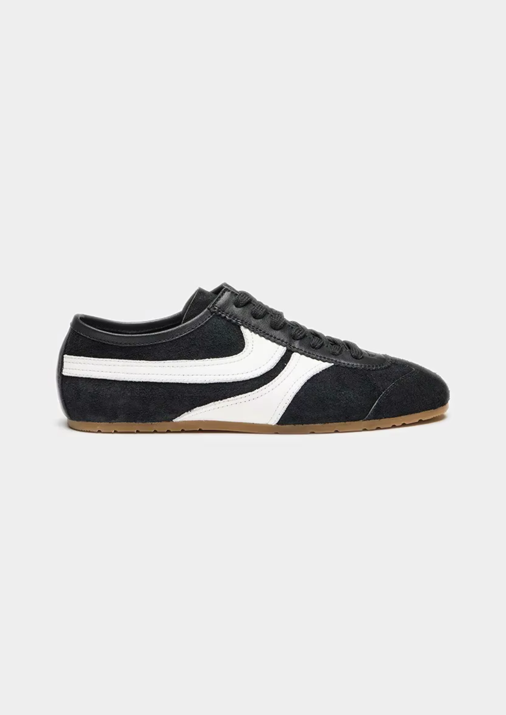 BLACK RETRO TWO-TONE SUEDE RUNNER