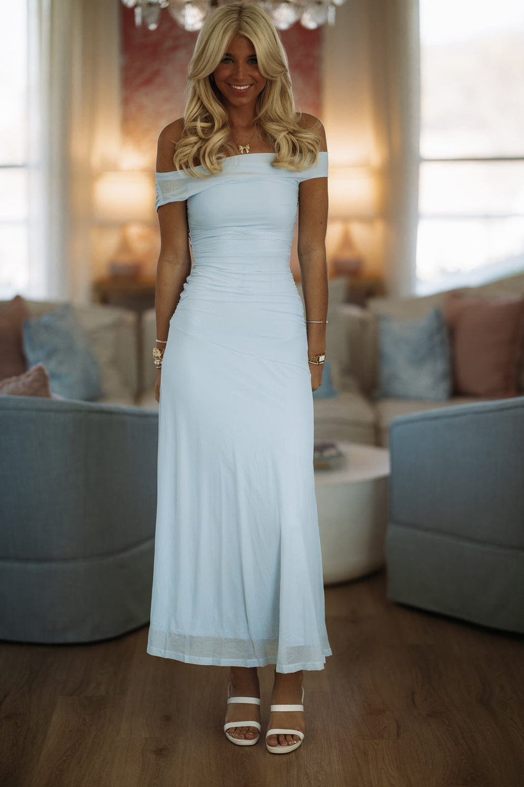 I'll Be There Maxi Dress - Light Blue
