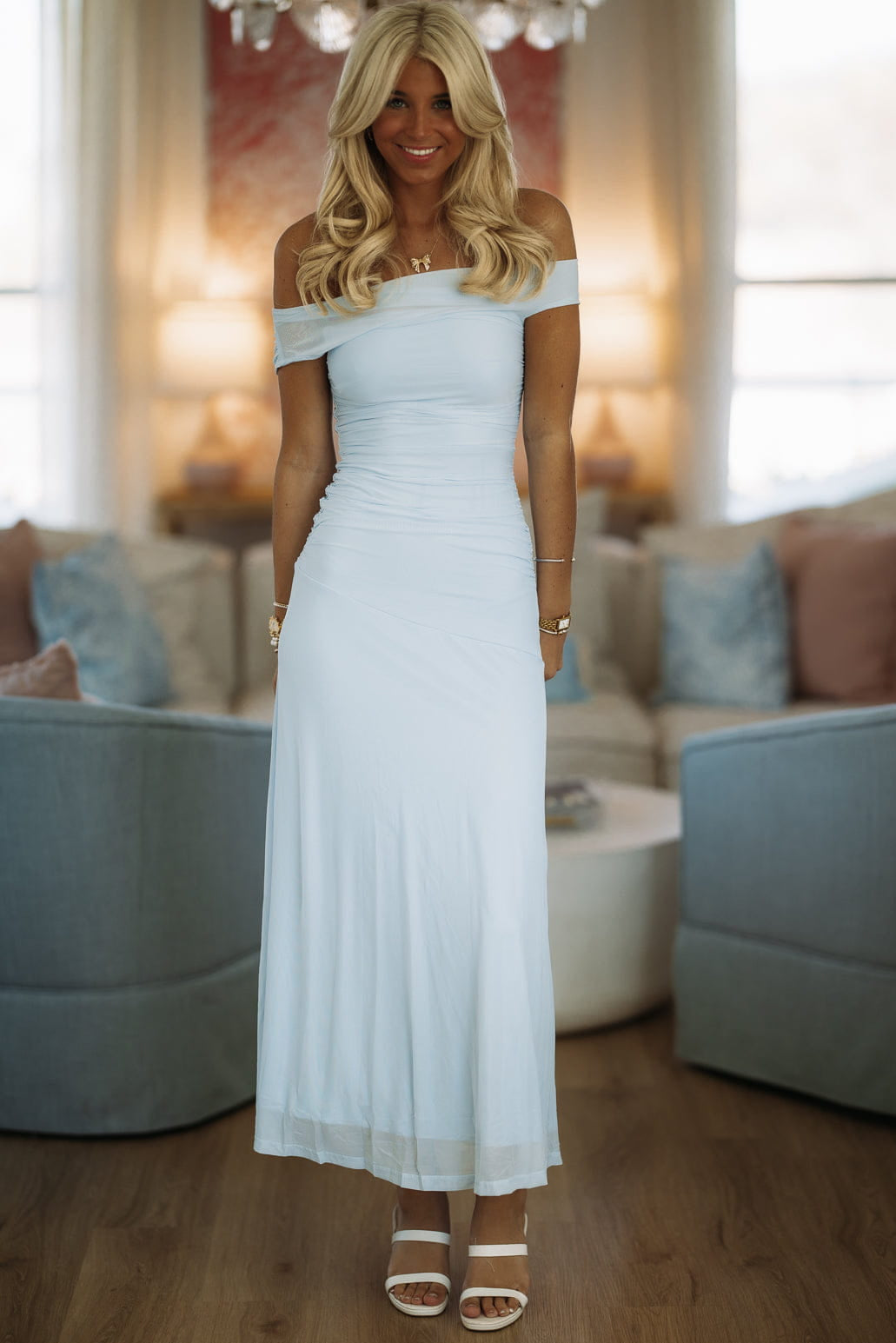 I'll Be There Maxi Dress - Light Blue