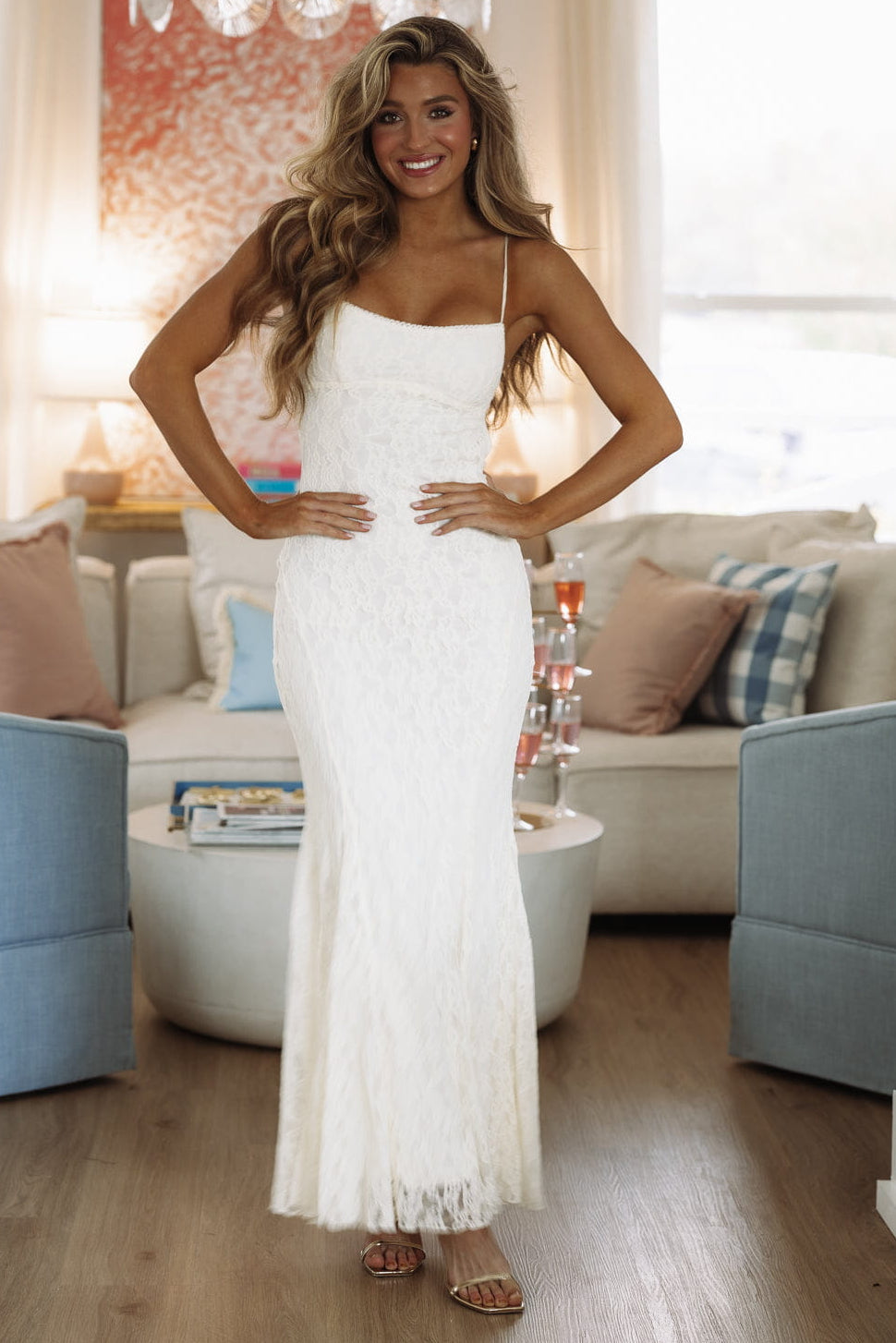 Angel Veil Maxi Dress - Cream